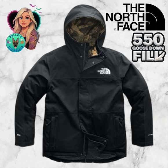 The North Face Other - The North Face Men Large Balham 550 Down Warm Insulated Winter Jacket Black Camo